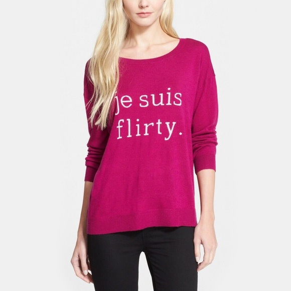 Joie 'Je Suis Flirty' Eloisa Fuchsia Sweater - Picture 2 of 8